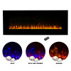 Trademark 54 in. Electric Fireplace Wall Mounted LED Fire & Ice Flame with Remote