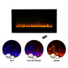 Trademark 42 in. Electric Fireplace Wall Mounted LED Fire & Ice Flame with Remote