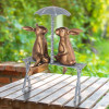 SPI Home 26 x 19 x 11 in. Romantic Rabbit Pair on Bench