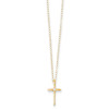 Finest Gold 0.01 CT 14K Yellow Gold Madi K Diamond Cross Necklace
