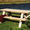 Picnic Table with Attached Benches 6 ft.