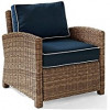 Bradenton Outdoor Wicker Arm Chair Navy