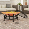 30 in. Outdoor Deep Fire Pit, Copper & Black