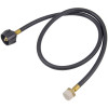 Rubber Gas Line Hose & Adapter, Black - 11.7 x 4.5 x 3 in.