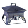 Porcelain & Steel Square Portable Propane Fire Pit - 14.6 x 18.7 x 18.7 in.