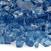 0.5 in. Pacific Blue Fire Glass - 10 lbs