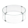 25 in. Tempered Glass Flame Guard for Round Drop-In Fire Pit Pan