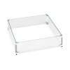12 in. Tempered Glass Flame Guard for Square Drop-In Fire Pit Pan