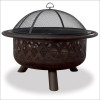 Endless Summer 32in Wide Oil Rubbed Bronze Firebowl With Criss-Cross Design