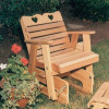 Cedar Country Hearts Rocking Glider Chair