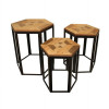 Rattan 3 Piece Nesting Tables