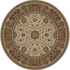 7 ft. 10 in. x 9 ft. 10 in. Kashan Heriz - Ivory