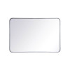 27 x 40 in. Soft Corner Metal Rectangular Mirror Silver