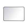 27 x 40 in. Soft Corner Metal Rectangular Mirror Black