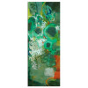 63 x 24 in. Lolly I Abstract Green Frameless Tempered Glass Panel Contemporary Wall Art