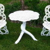 3-Piece Antique Design Metal Butterfly Bistro Set - White