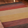 6 x 9 ft. UBSL00098 Hand Knotted Gabbeh Wool Contemporary Area Rug, Brown & Red