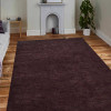 8 ft. x 10 ft. Hand Knotted Gabbeh Silk Mix Solid Area Rug, Brown & Beige
