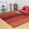 8 x 10 ft. Solid Hand Knotted Gabbeh Silk Mix Area Rug, Orange & Red