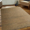 9 x 12 ft. Hand Knotted Sumak Jute Eco-Friendly Solid Rectangle Area Rug Beige