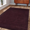 6 x 9 ft. Hand Knotted Gabbeh Silk Mix Solid Rectangle Area Rug Brown