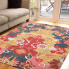 9 x 12 ft. Hand Tufted Wool Floral Rectangle Area Rug Multicolor