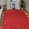 6 ft. 7 in. x 9 ft. 10 in. Hand Knotted Gabbeh Silk Mix Contemporary Rectangle Area Rug Red