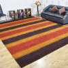 5 x 8 ft. Hand Knotted Gabbeh Silk Mix Contemporary Rectangle Area Rug, Brown & Gold
