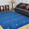 9 x 12 ft. Hand Knotted Gabbeh Silk Mix Rectangle Contemporary Area Rug Blue
