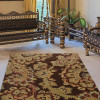 8 x 11 ft. Hand Tufted Wool Floral Rectangle Area Rug Brown