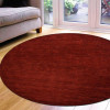 10 x 10 ft. Hand Knotted Gabbeh Wool Round Area Rug Red