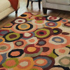 8 x 8 ft. Hand Tufted Geometric Wool Square Area Rug Multi Color