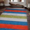 6 x 9 ft. Hand Knotted Gabbeh Silk Geometric Rectangle Area Rug Multi Color