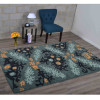 8 x 10 ft. Hand Tufted Floral Wool Area Rug, Black & Green