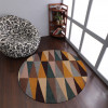 10 x 10 ft. Hand Tufted Geometric Wool Round Area Rug Multi Color