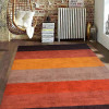 5 x 8 ft. Hand Knotted Gabbeh Silk Contemporary Rectangle Area Rug, Brown & Red