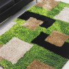 8 x 10 ft. Hand Tufted Shag Polyester Geometric Rectangle Area Rug, Green & Beige