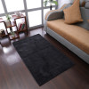 6 x 9 ft. UBSLSM111 Hand Knotted Gabbeh Silk Mix Solid Area Rug Charcoal