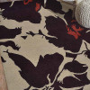 6 x 6 ft. Hand Tufted Wool Floral Square Area Rug, Beige & Brown