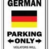 SignMission 8 x 12 in. Parking Decal - German
