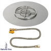36 in. Round Stainless Steel Flat Pan with Match Light Kit - Natural Gas
