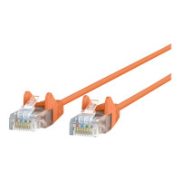 Belkin CE001B04-ORG-S SLIM 4FT CAT6 ORN UTP SNAGLESS 28AWG PATCH CABLE BAG LABEL