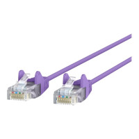 Belkin CE001B12-PUR-S SLIM 12FT CAT6 PRPL SNAGLESS 28AWG PATCH CABLE BAG LABEL