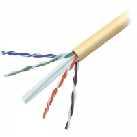 Belkin A7L704-500YLW-P 500FT BULK CAT6 YLW GIGABIT SOLID 23AWG PLENUM CABLE 4PR