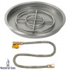 25 in. Round Stainless Steel Drop-In Pan with Match Light Kit - Natural Gas