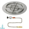 24 in. Round Stainless Steel Flat Pan with Match Light Kit - Propane