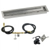 30 x 6 in. Linear Stainless Steel Drop-In Fire Pit Pan with Spark Ignition Kit - Propane