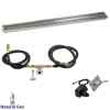 72 x 6 in. Linear Stainless Steel Drop-In Fire Pit Pan with Spark Ignition Kit - Natural Gas