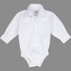 Matching Tie Guy ON1 - White Collared One Piece - 12 to 18 Month