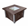 Decorative Hammered Bronze Fire Pit with Stainless Steel Legs & Lid